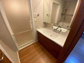 三面鏡仕様の洗面化粧台