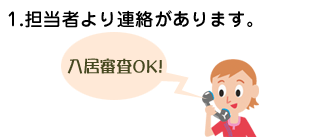 1.担当者より連絡があります。